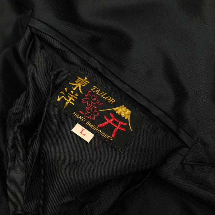 TAILOR TOYO - Acetate Souvenir Jacket - WHITE TIGER × GOLD DRAGON - TT15790-119