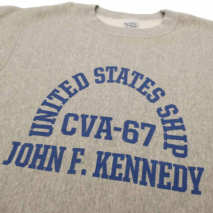 BUZZ RICKSON'S - HORIZONTAL KNITTING SWEAT SHIRT - CVA-67 J.F.KENNEDY - BR69645