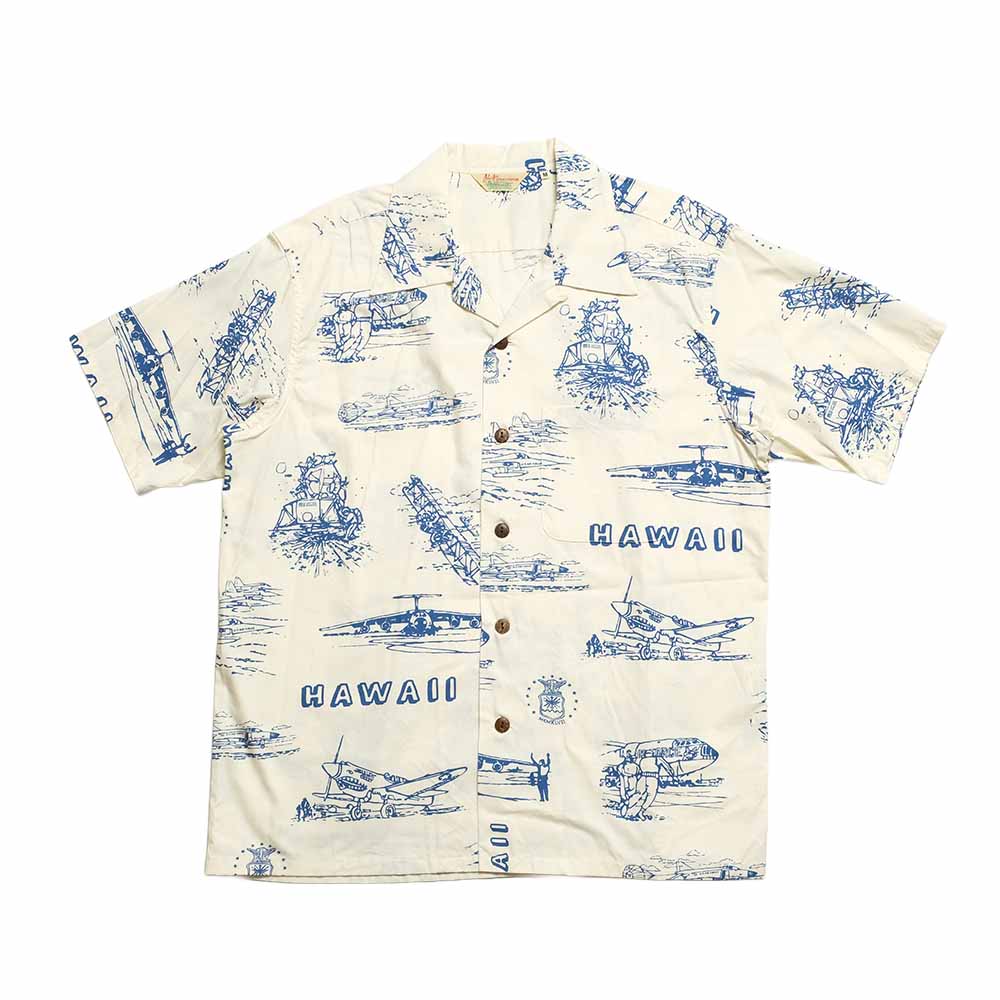 SUN SURF - COTTON BROAD HAWAIIAN SHIRT - ISLAND AVIATION - SS39698