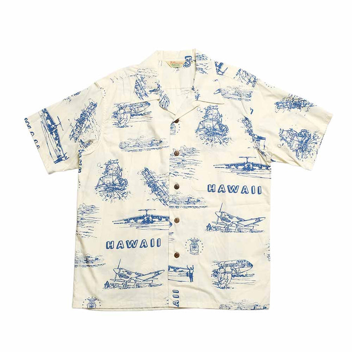 SUN SURF - COTTON BROAD HAWAIIAN SHIRT - ISLAND AVIATION - SS39698