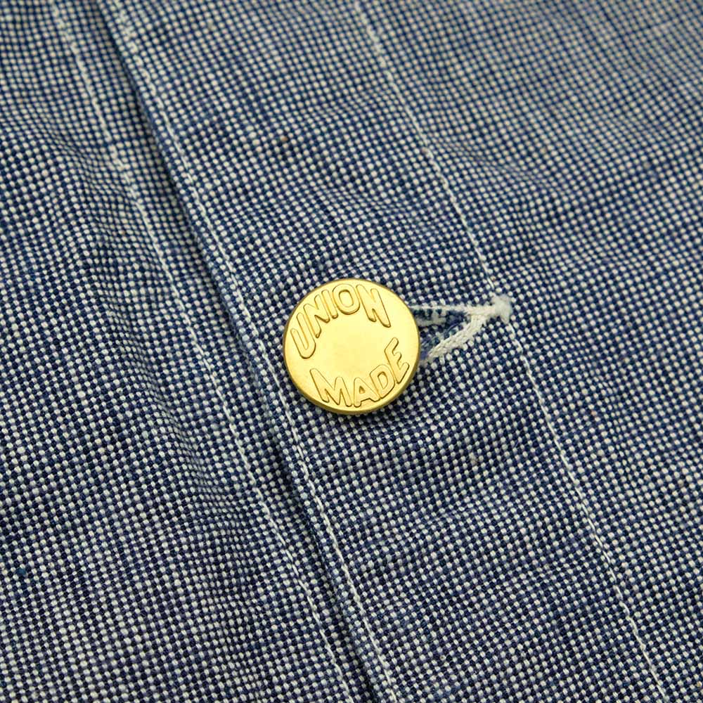 WAREHOUSE - INDOGO PIN-PLAID CHANGE BUTTON COVERALL - 2195