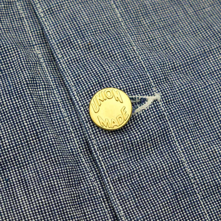 WAREHOUSE - INDOGO PIN-PLAID CHANGE BUTTON COVERALL - 2195