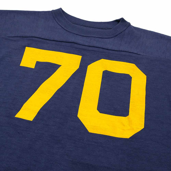 WAREHOUSE - 7/10 SLEEVE FOOTBALL T-SHIRT - NO. 70 - 4063NO-25