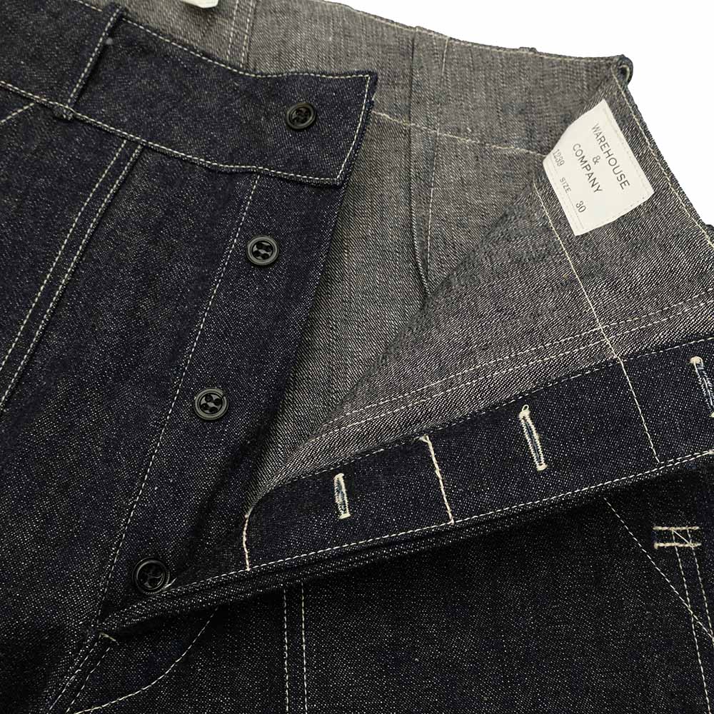 WAREHOUSE - 1930'S WPA DOUBLE KNEE DENIM TROUSERS - 1239-25