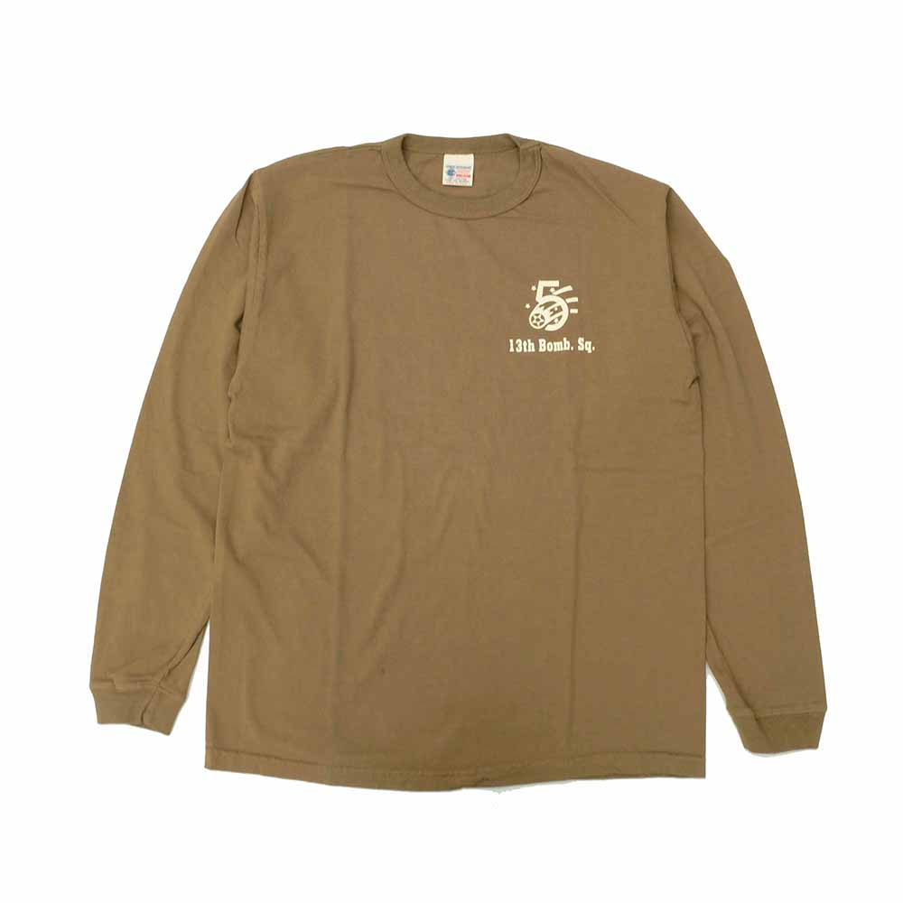 BUZZ RICKSON'S - L/S T-SHIRT - 13th BOMB. SQ. THE GRIM REAPERS - BR69628