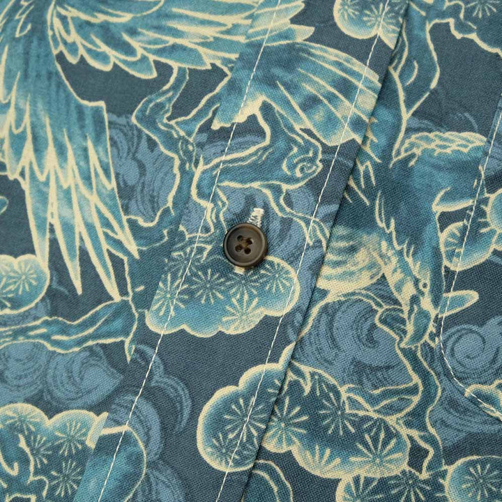 衣櫻 - シーチング素材 - 長袖レギュラーシャツ - 松鷹 - SA1724