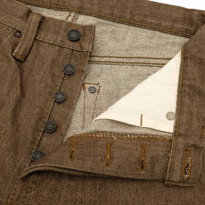 Pure Blue Japan - 14oz. Brown Denim - Regular Straight - BR-14OZ-003