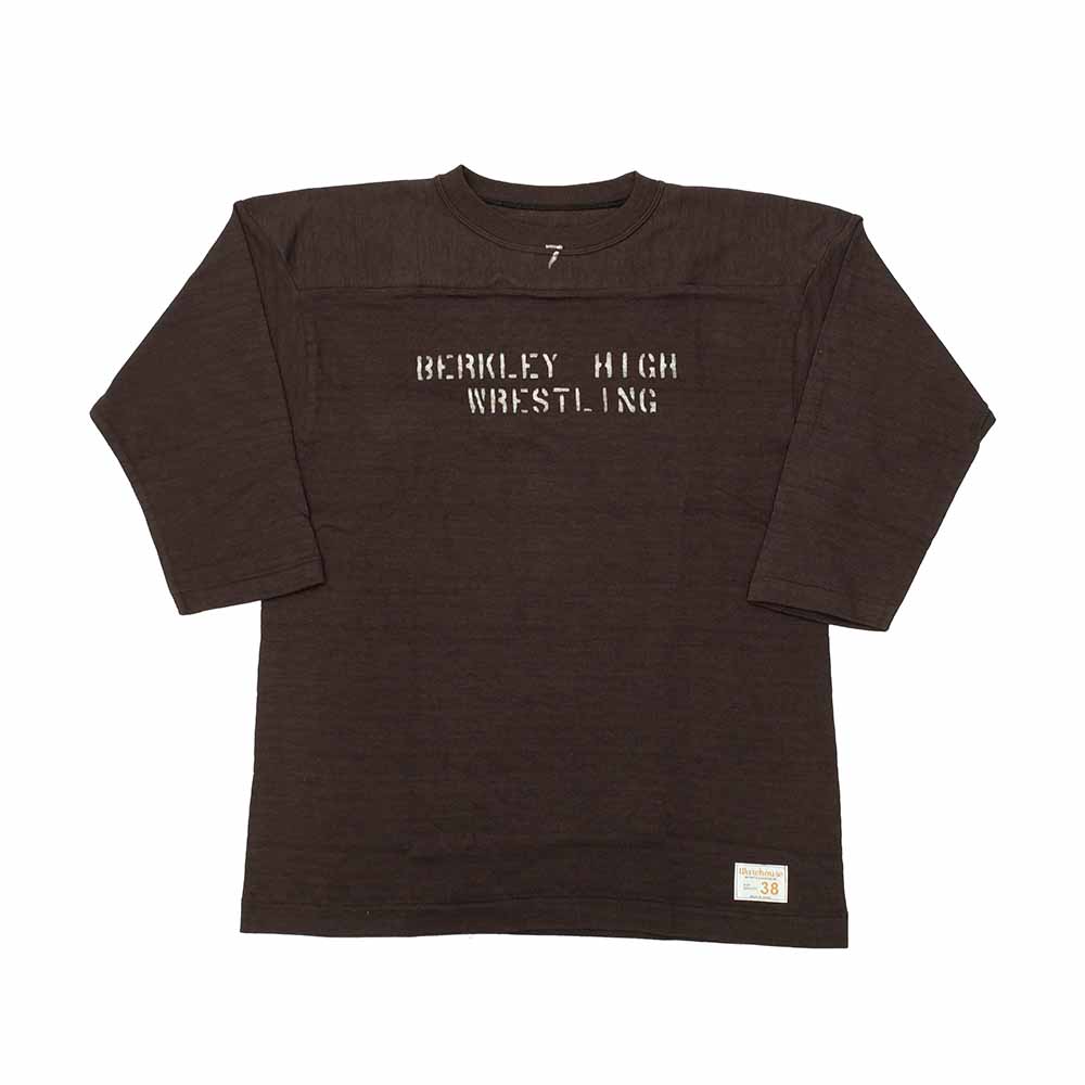 WAREHOUSE - 7/10 SLEEVE FOOTBALL T-SHIRT - BERKEY HIGH - WH-4063BER