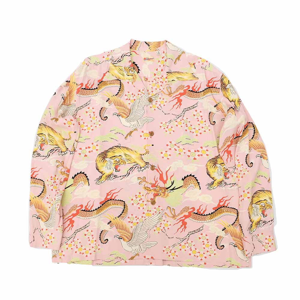 SUN SURF - L/S RAYON HAWAIIAN SHIRT - THE TRIANGULAR FIGHT - SS29404