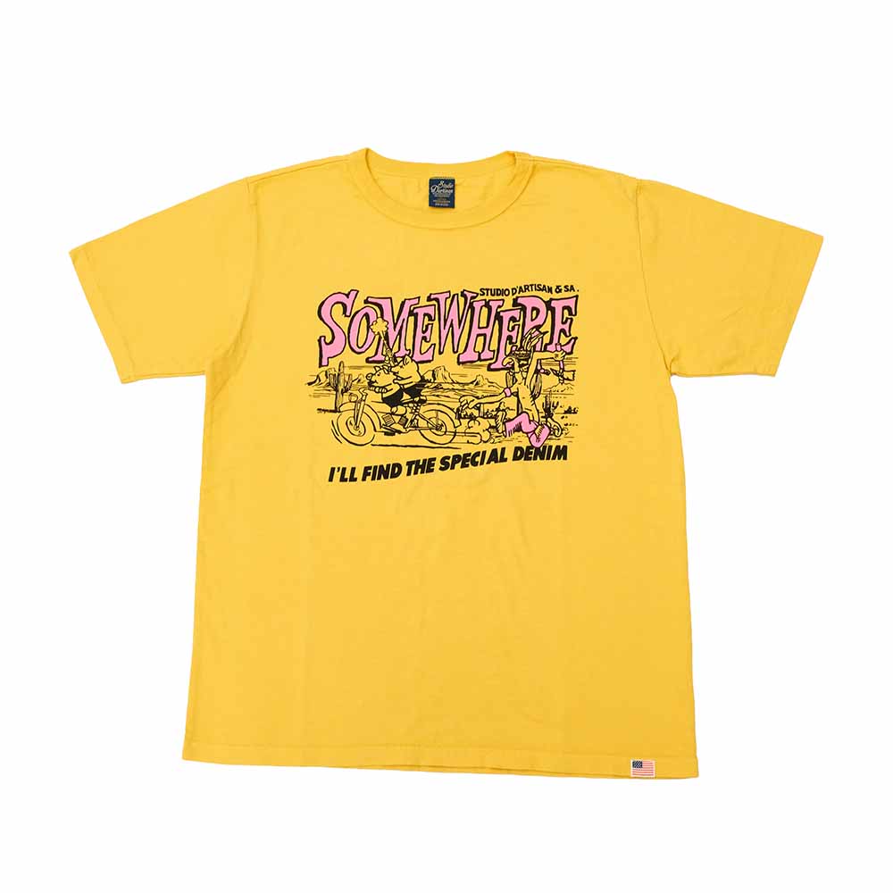STUDIO D’ARTISAN - USA COTTON T-SHIRT - SOMEWHERE - 8181B