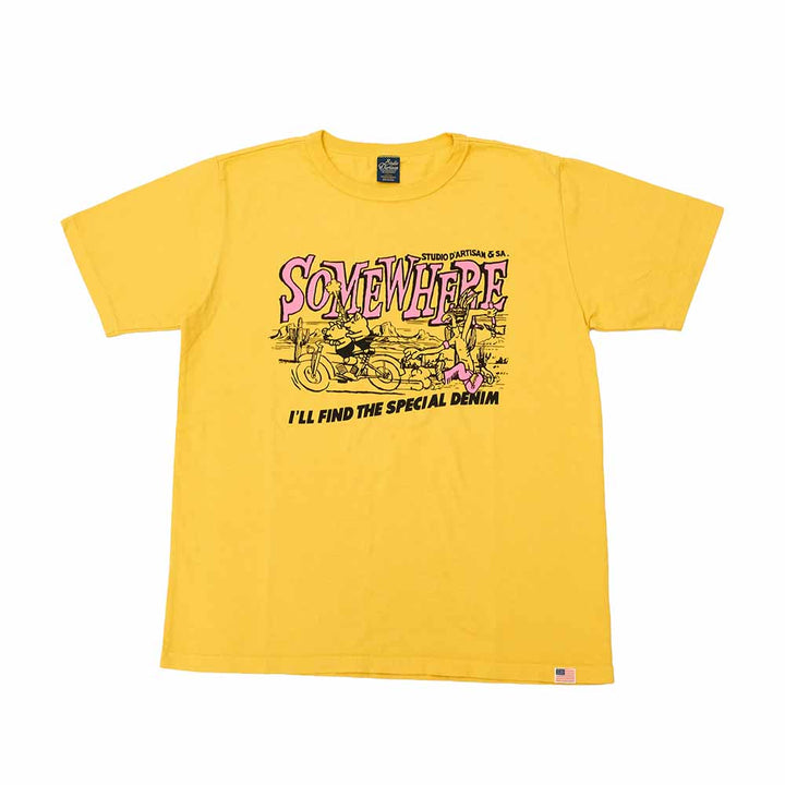 STUDIO D’ARTISAN - USA COTTON T-SHIRT - SOMEWHERE - 8181B