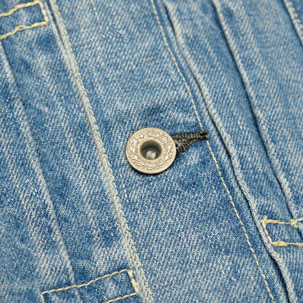 REMI RELIEF - 12oz DENIM WW2 MODEL JACKET - USED BLUE - RN29373246