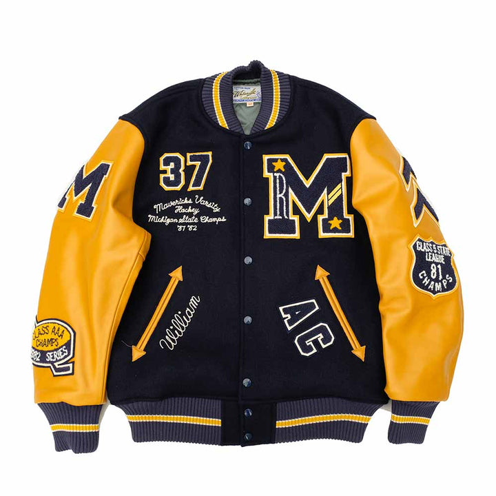 WHITESVILLE - 30oz. WOOL MELTON AWARD JACKET - MAVERICKS - WV15782