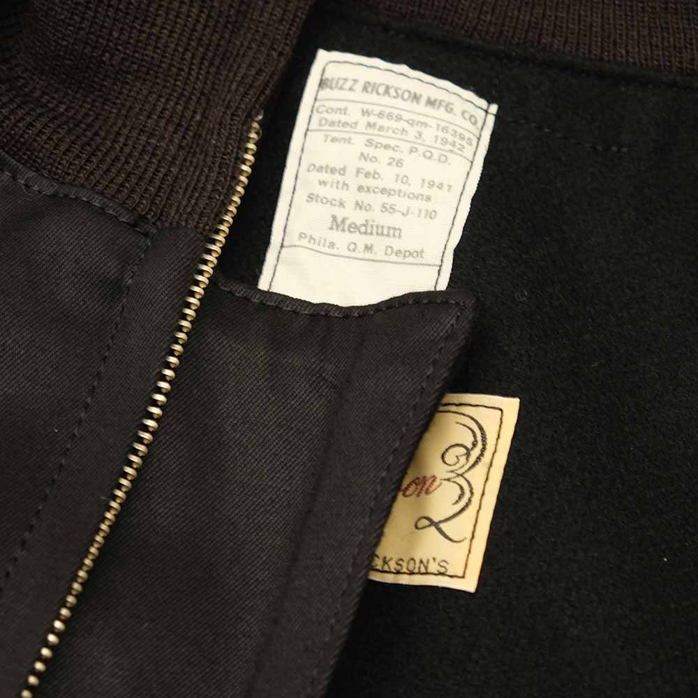 BUZZ RICKSON'S - WILLIAM GIBSON COLLECTION - BLACK TANKERS SLASH POCKET - BR15775