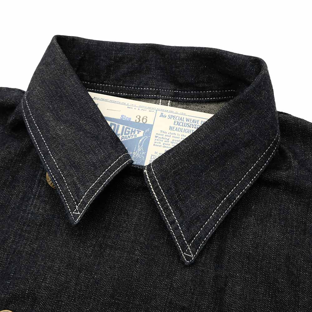 HEADLIGHT - 9.5oz. SPECIAL WEAVE DENIM DOUBLE BREASTED COAT - HD15844