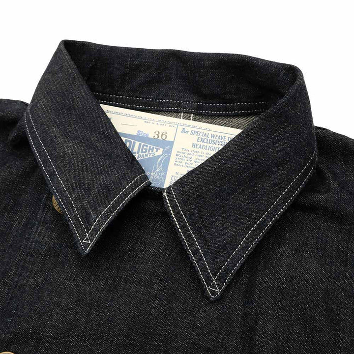 HEADLIGHT - 9.5oz. SPECIAL WEAVE DENIM DOUBLE BREASTED COAT - HD15844