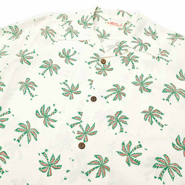 SUN SURF - STORE LIMITED - L/S RAYON HAWAIIAN SHIRT - SCATTERED PALMTREE - SS39427LS