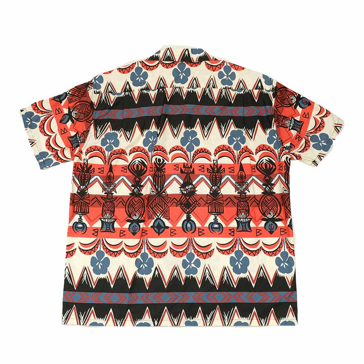 SUN SURF - COTTON BROAD OPEN SHIRT - TROPICAL WOODCUT - SS39504
