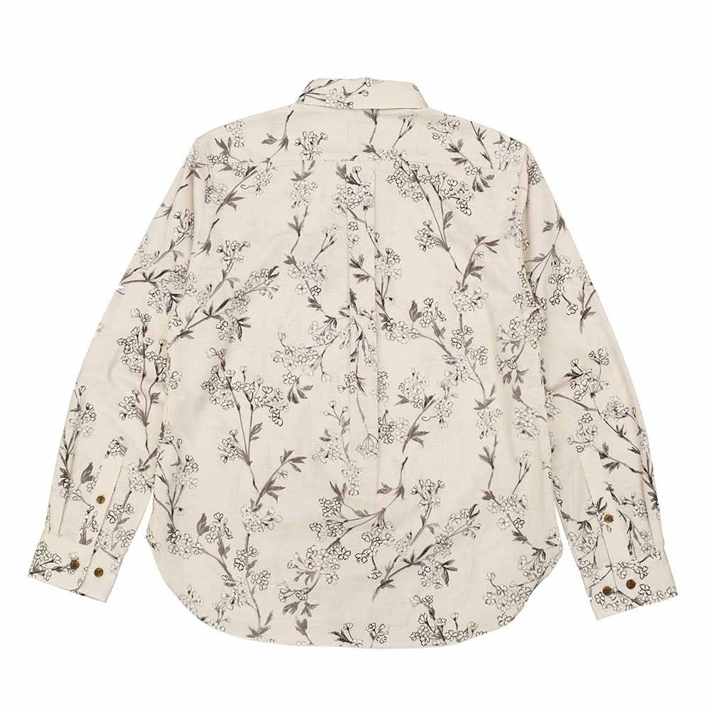 衣櫻 - サザンクロス素材 - 長袖レギュラーシャツ - 枝垂れ桜 - SA1640