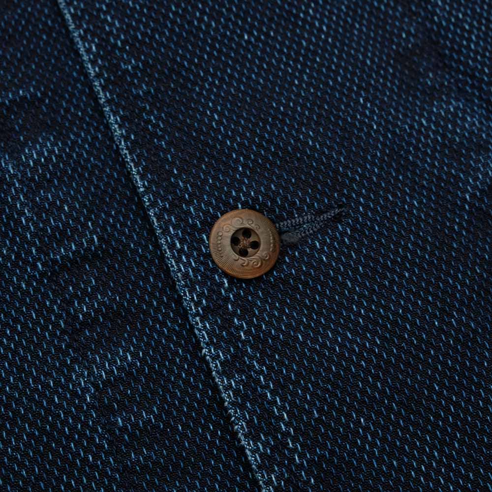 Soundman - US ARMY COMBAT JK - Delaware - Indigo Dyed Sashiko Style Dobby - 493M-655A