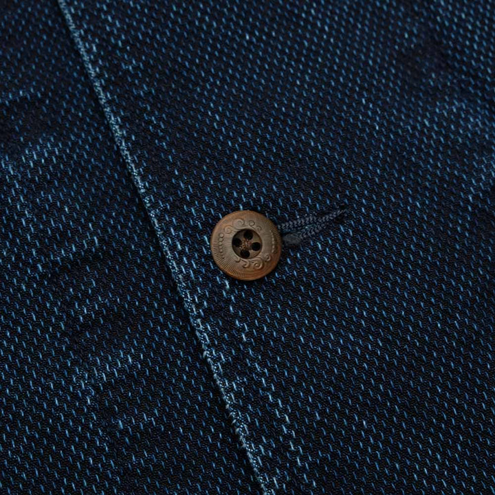 Soundman - US ARMY COMBAT JK - Delaware - Indigo Dyed Sashiko Style Dobby - 493M-655A