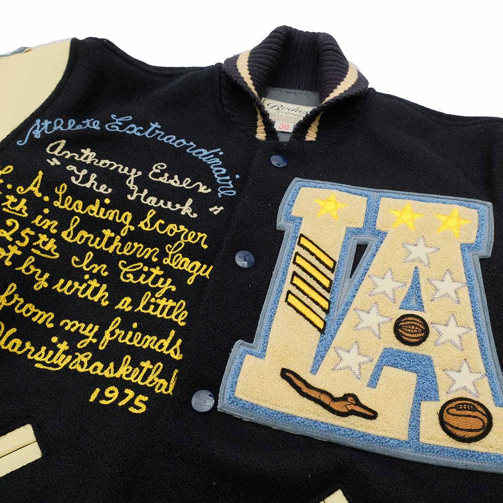 WAREHOUSE - 1970’S VARSITY AWARD JACKET - FULL LETTERED WAPPED - WH-2229