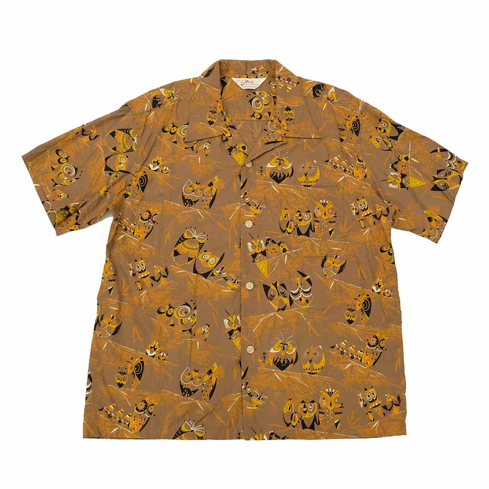 STAR OF HOLLYWOOD - TYPEWRITER COTTON OPEN SHIRT - OWL - SH39494