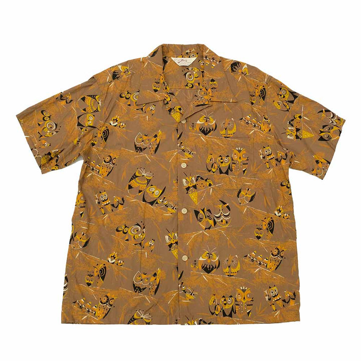 STAR OF HOLLYWOOD - TYPEWRITER COTTON OPEN SHIRT - OWL - SH39494