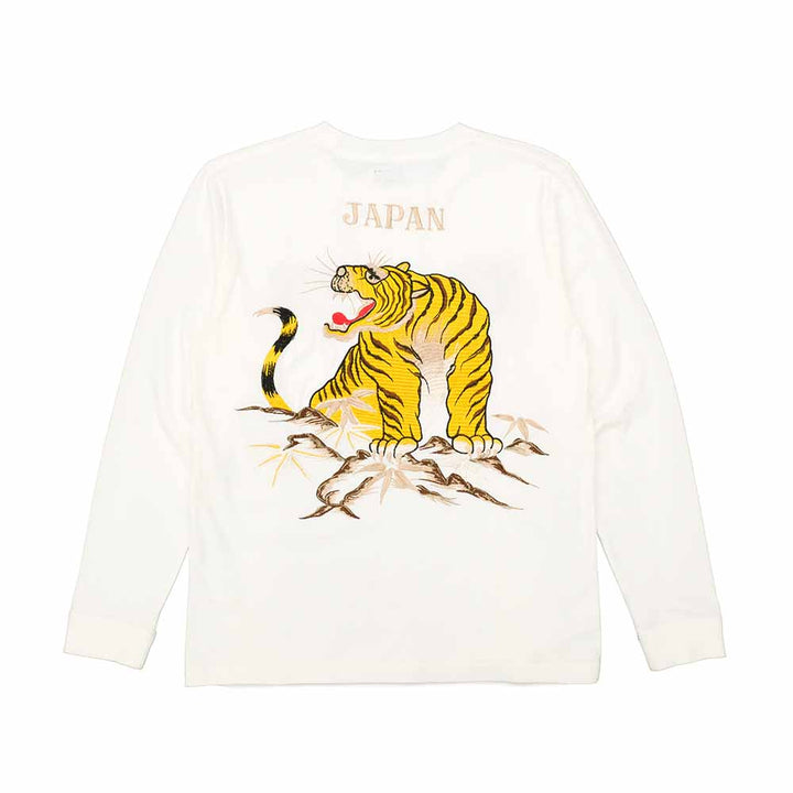 TAILOR TOYO - L/S SUKA T-SHIRT - EMBROIDERED - TIGER - TT69471