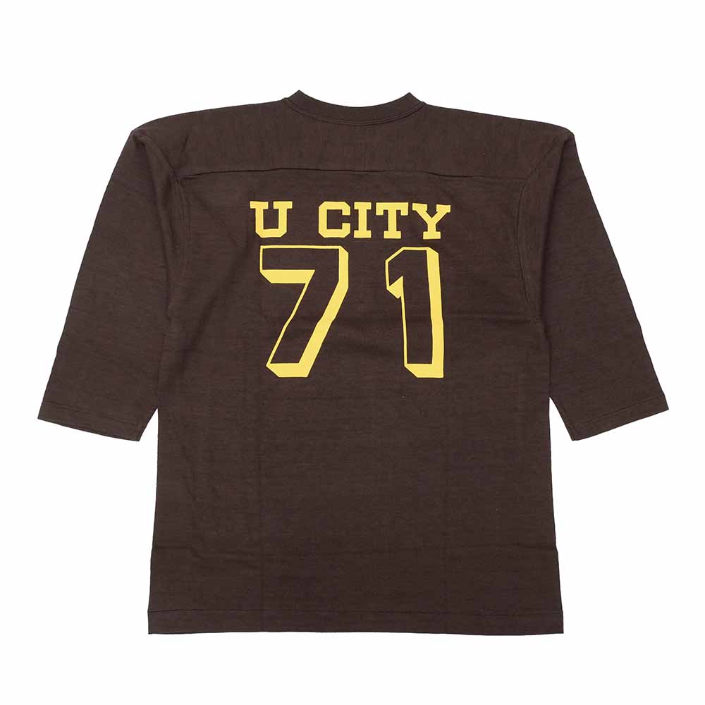 WAREHOUSE - 7/10 SLEEVE FOOTBALL T-SHIRT - U CITY - 4063U-25