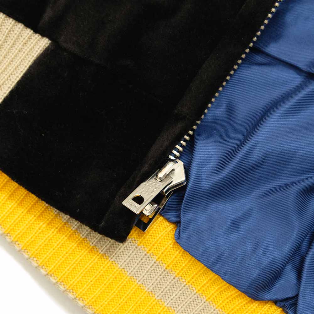 TAILOR TOYO - Mid 1950s Style Velveteen Souvenir Jacket - GOLD DRAGON & GOLD TIGER × JAPAN MAP - TT15840