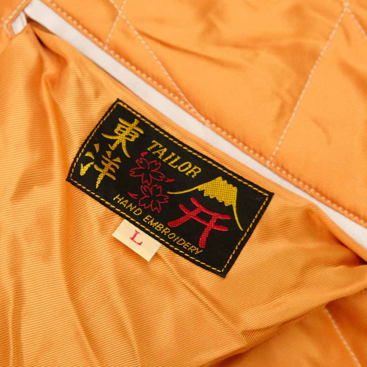 TAILOR TOYO - Acetate Quilted Souvenir Jacket - WHITE TIGER × LANDSCAPE - TT15791-159