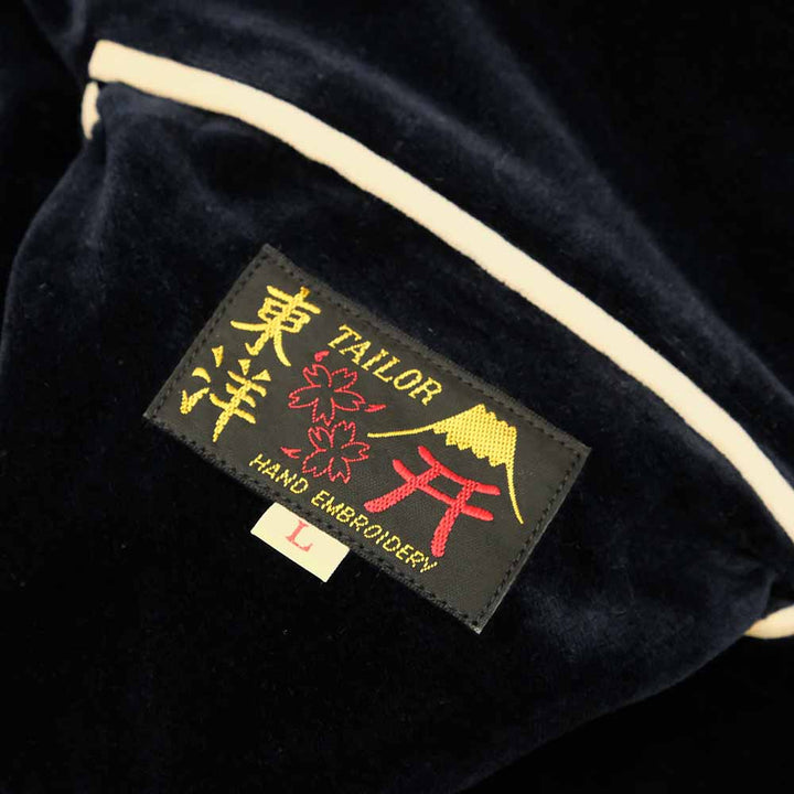 TAILOR TOYO - Velveteen - Two-tone - x Acetate Souvenir Jacket - WHITE DRAGON x EAGLE - TT15795-128