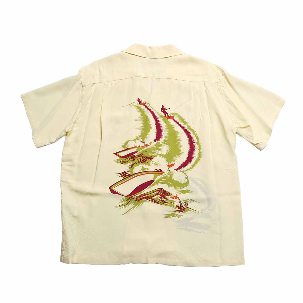 SUN SURF - S/S RAYON HAWAIIAN SHIRT - WATER SKIING - SS39630