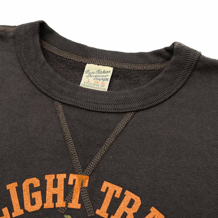 BUZZ RICKSON'S - SET-IN CREW SWEAT - FLIGHT TRAINING DETACHMENT - BR69694