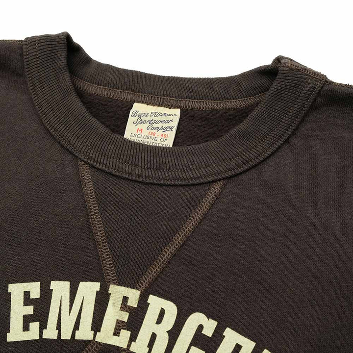 BUZZ RICKSON'S - SET-IN CREW SWEATSHIRT - 64th EMERGENCY RESCUE SQDN - BR69635