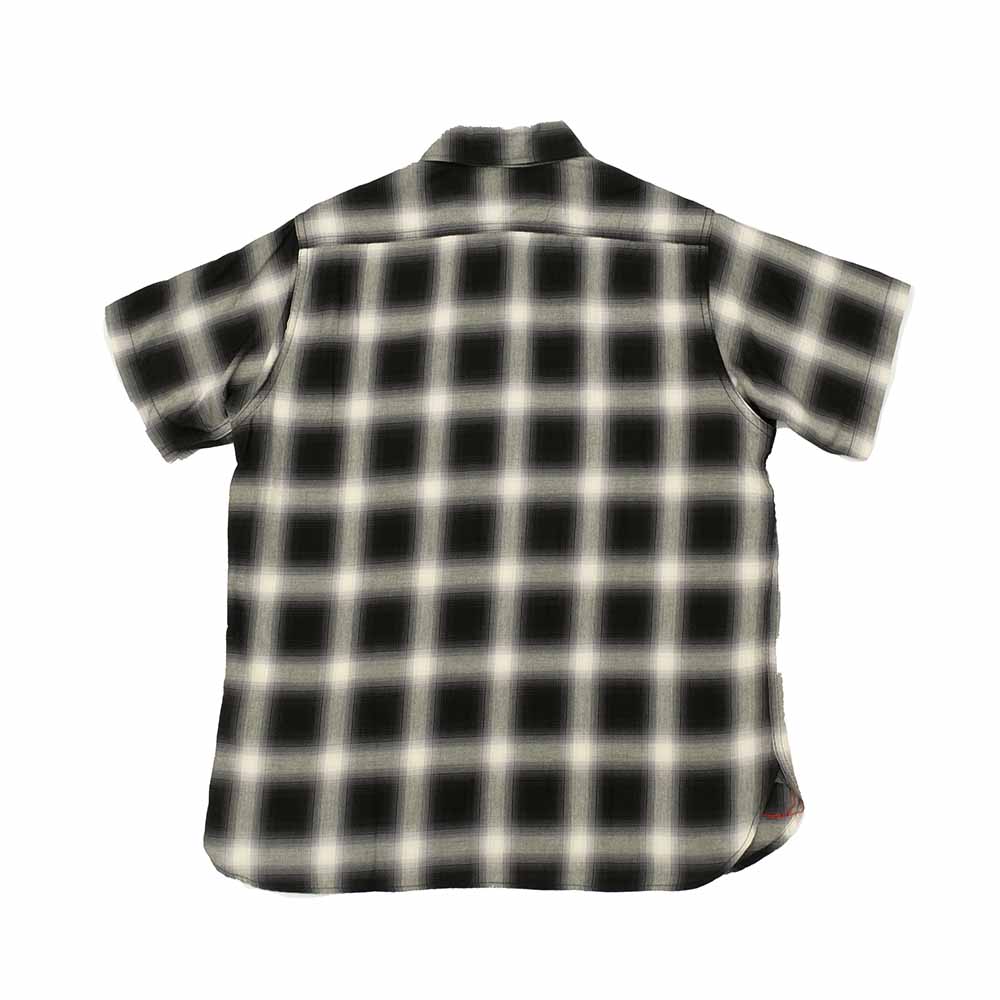 SUGAR CANE - OMBRE PLAID S/S WORK SHIRT - SC39519