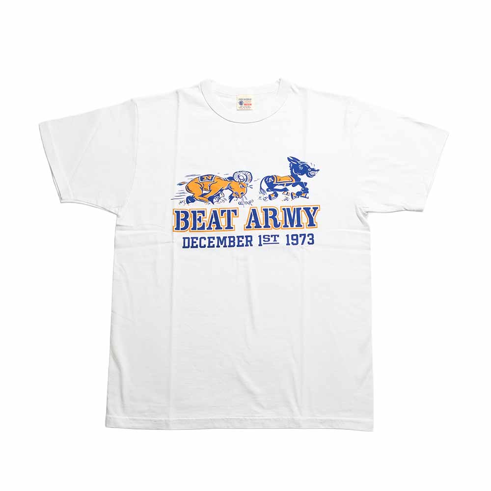 BUZZ RICKSON'S - S/S T-SHIRT - BEAT ARMY GO NAVY - BR79702