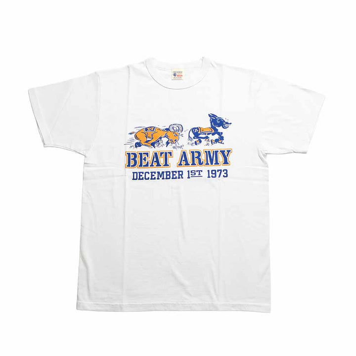 BUZZ RICKSON'S - S/S T-SHIRT - BEAT ARMY GO NAVY - BR79702