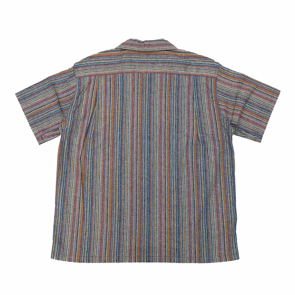 SUGAR CANE - MULTI STRIPE - S/S OPEN SHIRT - SC39520