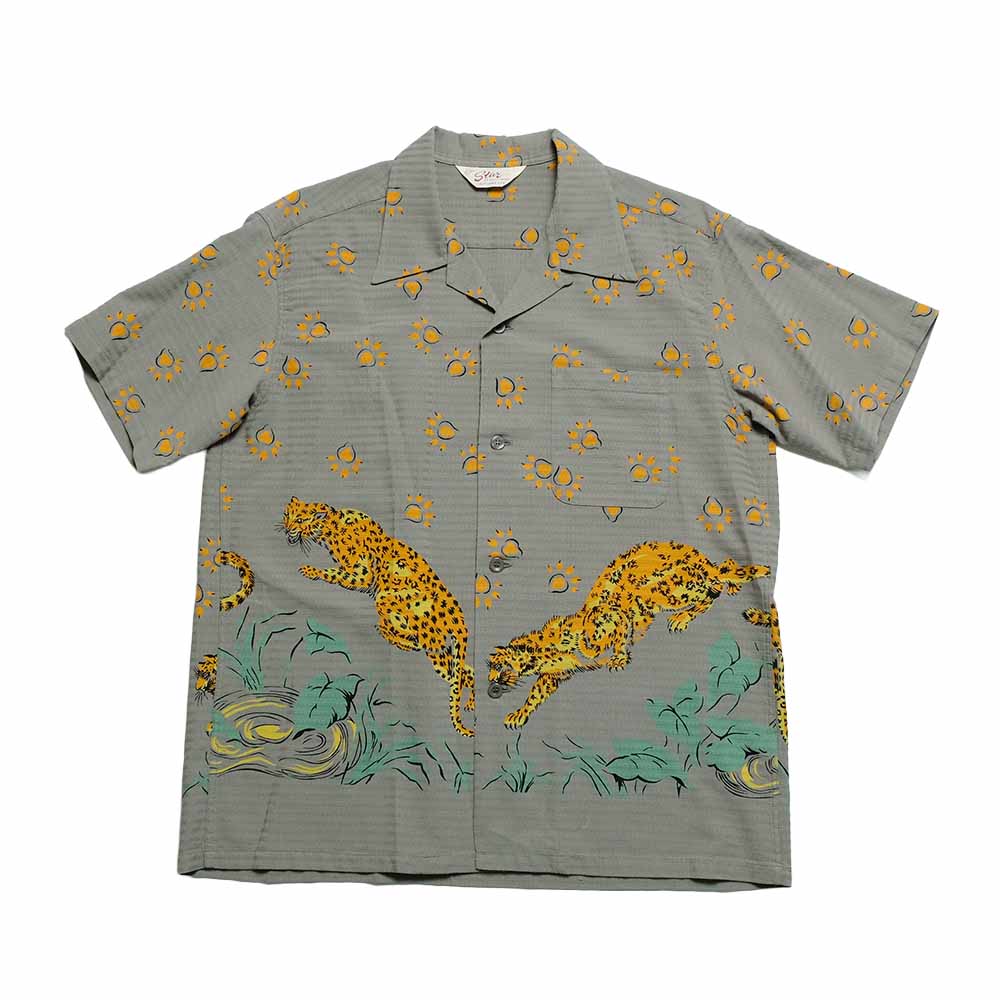 STAR OF HOLLYWOOD - DOBBY COTTON OPEN SHIRT - LEOPARD - SH39720