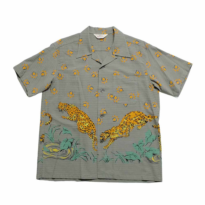 STAR OF HOLLYWOOD - DOBBY COTTON OPEN SHIRT - LEOPARD - SH39720