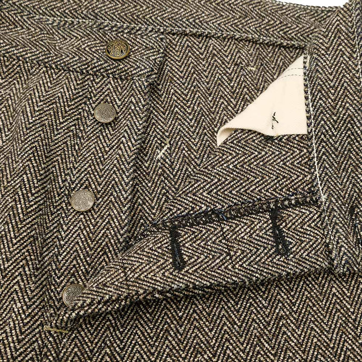 SUGAR CANE - FICTION ROMANCE - 16.7oz. INDIGO TWEED WORK PANTS - SC42609