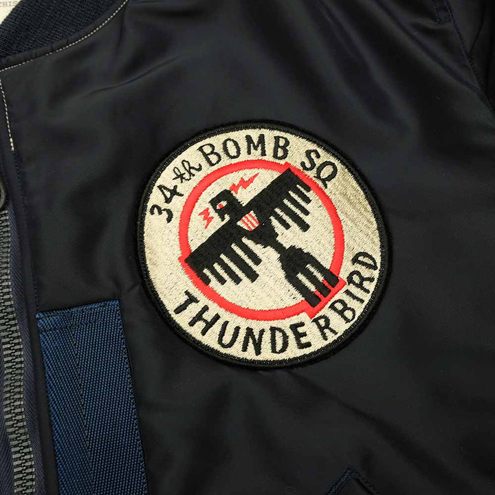 BUZZ RICKSON'S - Type B-15C(MOD.) A.F.BLUE - 34th BOMB.SQ.THUNDERBIRDS - BR15744