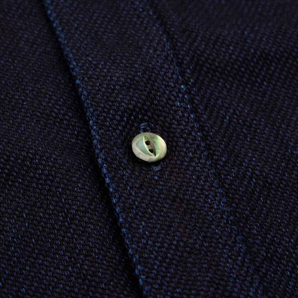 MOMOTARO JEANS - HEAVY INDIGO DOBBY SHIRT - MXLS1036