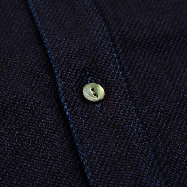 MOMOTARO JEANS - HEAVY INDIGO DOBBY SHIRT - MXLS1036