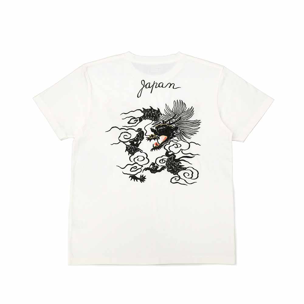 TAILOR TOYO - S/S SUKA T-SHIRT - EMBROIDERED - DRAGON - TT79588