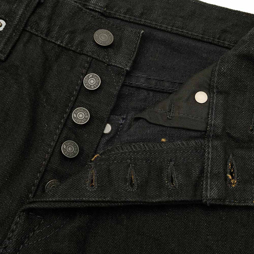 Pure Blue Japan Lot.TCD-005-BK 14oz Teacore Black Denim Selvedge Jeans TCD-005-BK