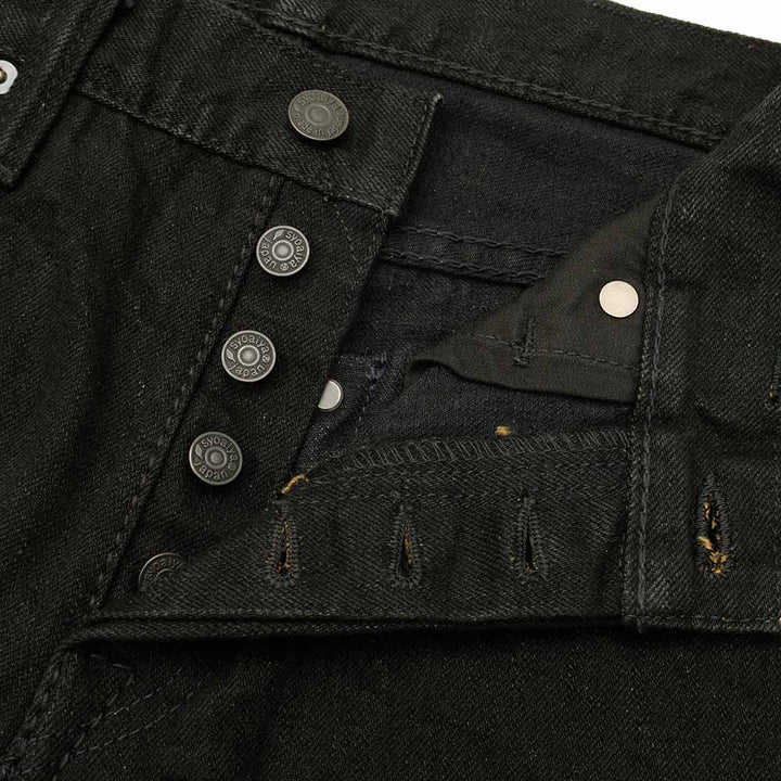 Pure Blue Japan Lot.TCD-005-BK 14oz Teacore Black Denim Selvedge Jeans TCD-005-BK