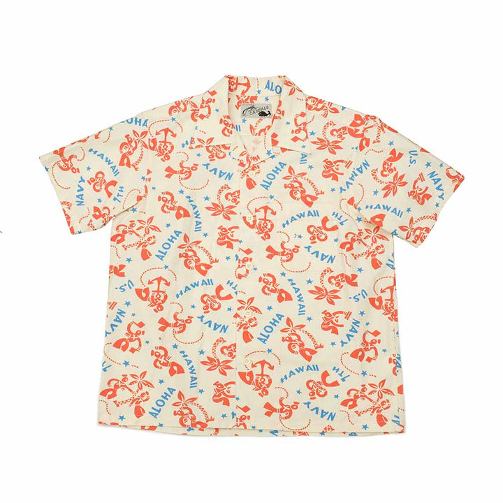 SUN SURF - COTTON RIPSTOP OPEN SHIRT - SAILOR MOKU STARS - SS39280